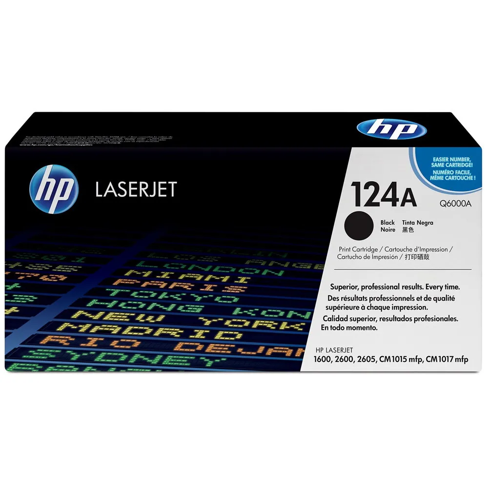 Toner HP Q6000A 124A Preto para Color LaserJet 2605