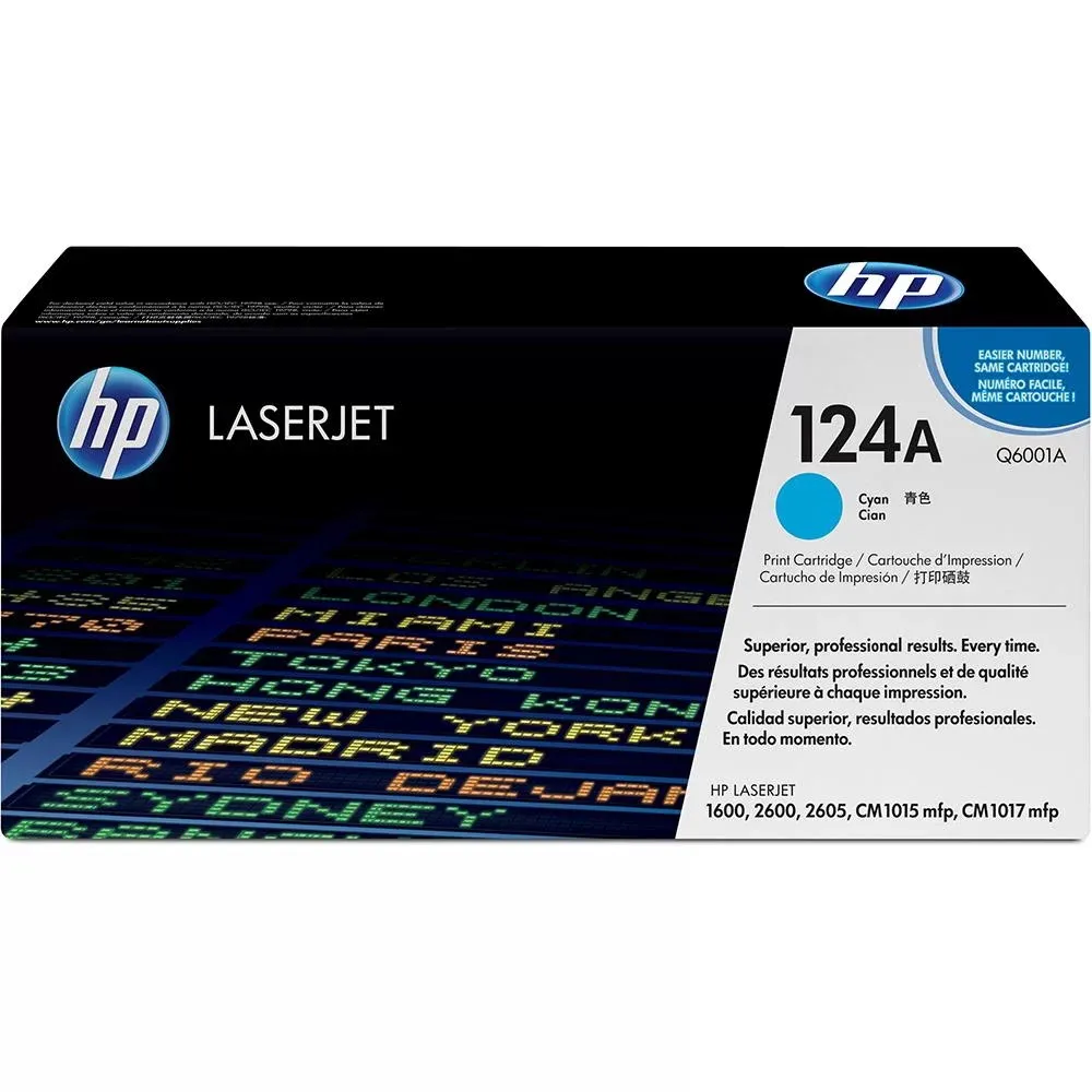Toner HP Q6001A 124A Ciano para Color LaserJet 2605