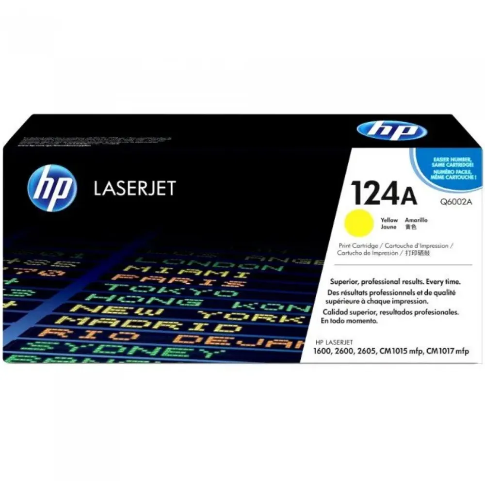 Toner HP Q6002A 124A Amarelo para Color LaserJet 2605