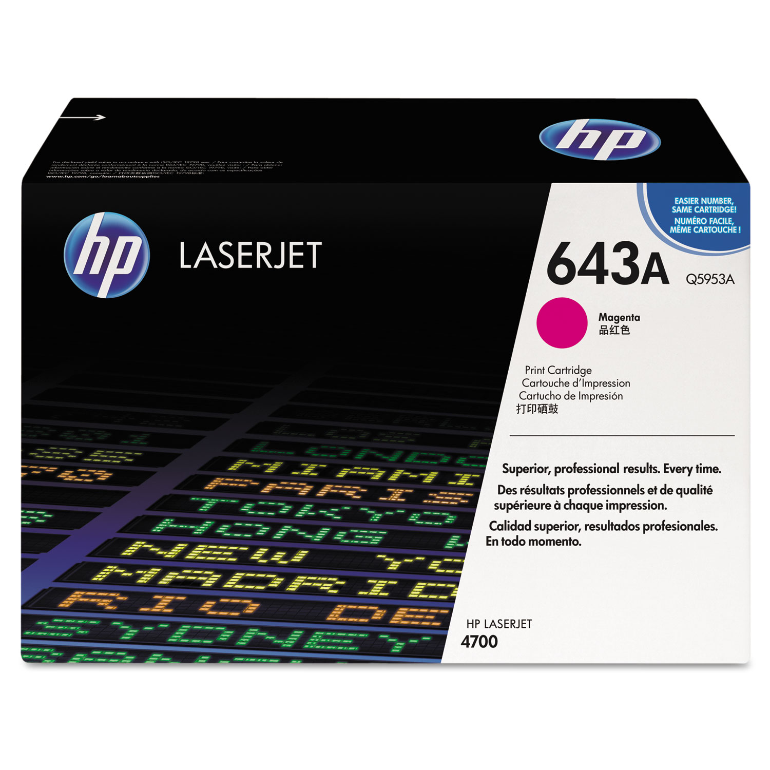 Toner Q5953A HP Magenta Original 643A p/ 4700dn