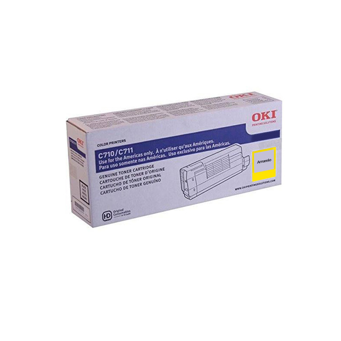 Toner Okidata 44318601 Original Amarelo p/ C711, C711WT – TonerPlus
