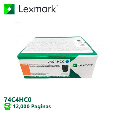 Toner Original Lexmark 74C4HC0 Ciano