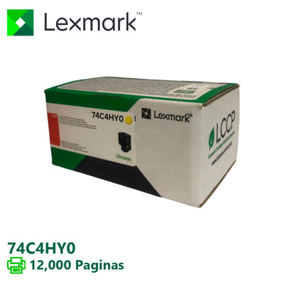Toner Original Lexmark 74C4HY0 Amarelo
