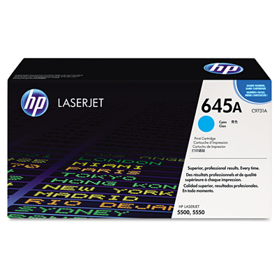 Toner HP C9731A 645A Ciano Original p/ Color LaserJet 5500