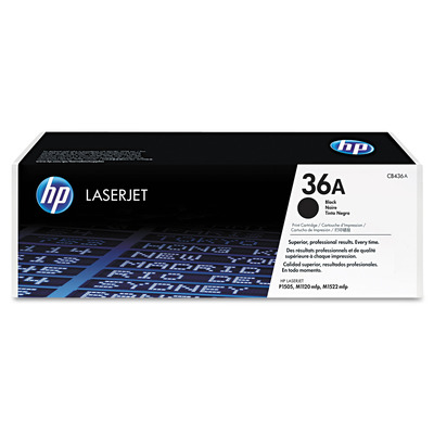 HP CB436A Original Toner 36A Preto p/ M1120 M1522nf P1505n