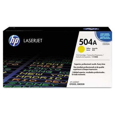 Toner HP CE252A 504A Amarelo Original p/ CM3525 CM3530 CP3525