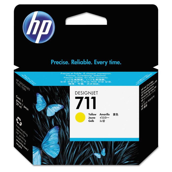 Cartucho HP CZ132A 711 Amarelo para Plotter T120/T520