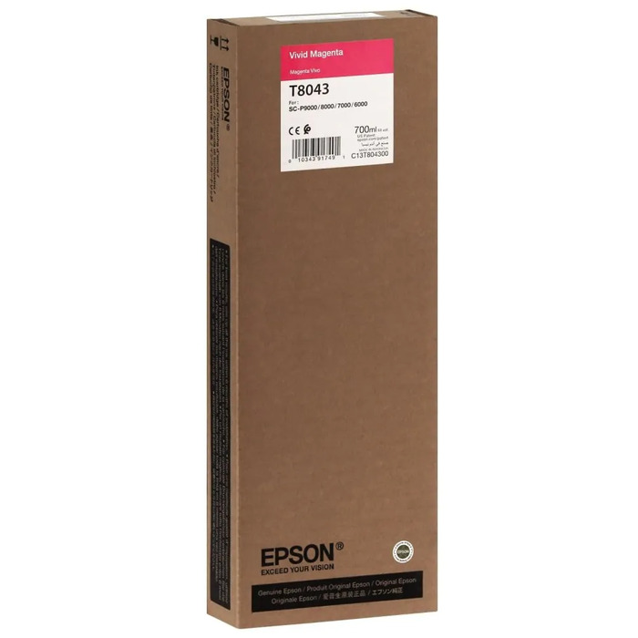 Cartucho Original Epson T804300 Vivid Magenta T8043 700ml