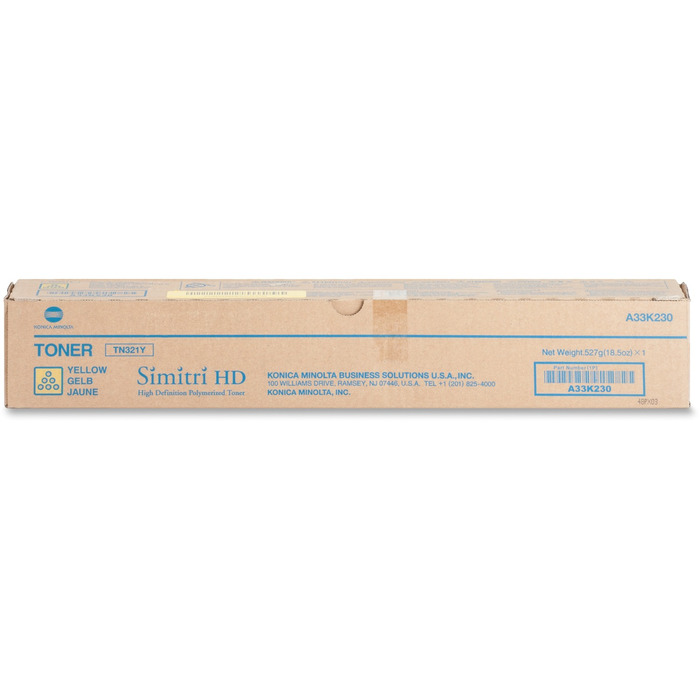 Cartucho TN321Y Konica Minolta Original para Bizhub C224/C284/C364