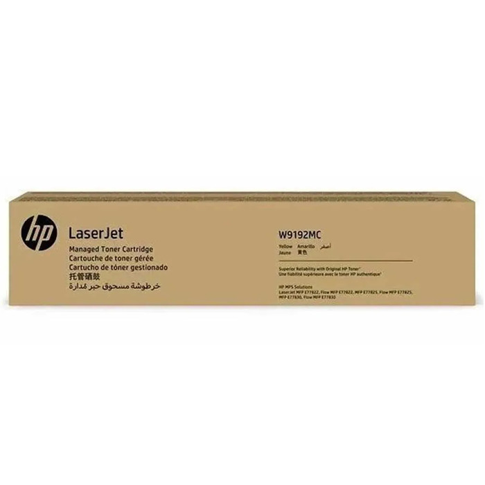 Toner W9192MC Amarelo HP Original Alta Capacidade p/ E77830